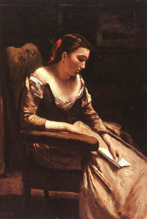  Jean Baptiste Camille  Corot The Letter_3 Sweden oil painting art